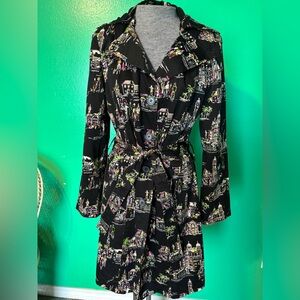 Women's Black Printed Jacket